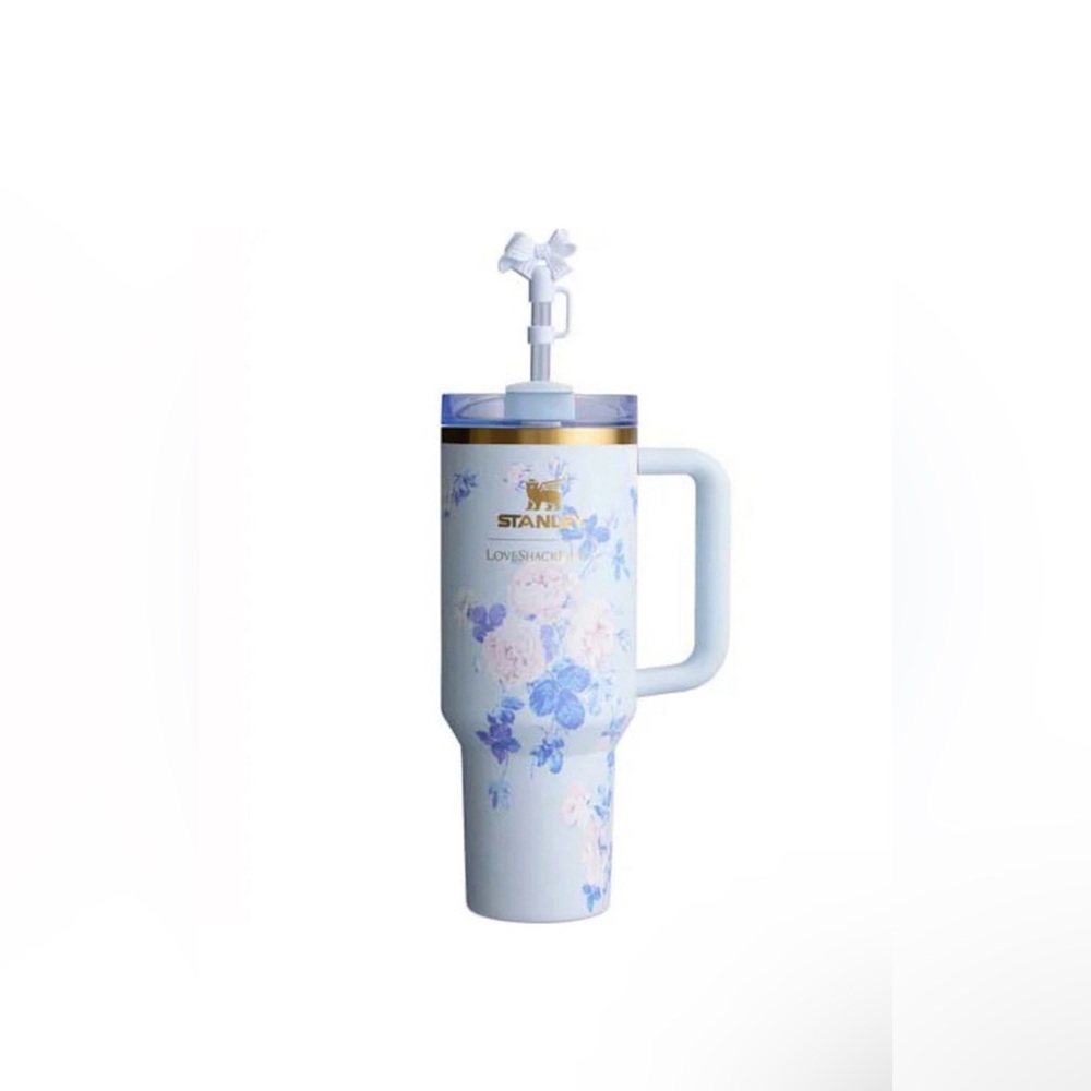 BRAND NEW Love Shack fancy x Stanley 40 oz cup Blue Floral